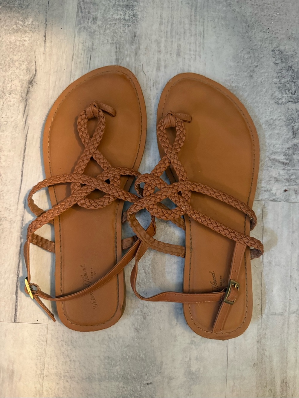 Universal Thread Braided Strappy Sandals - Brown